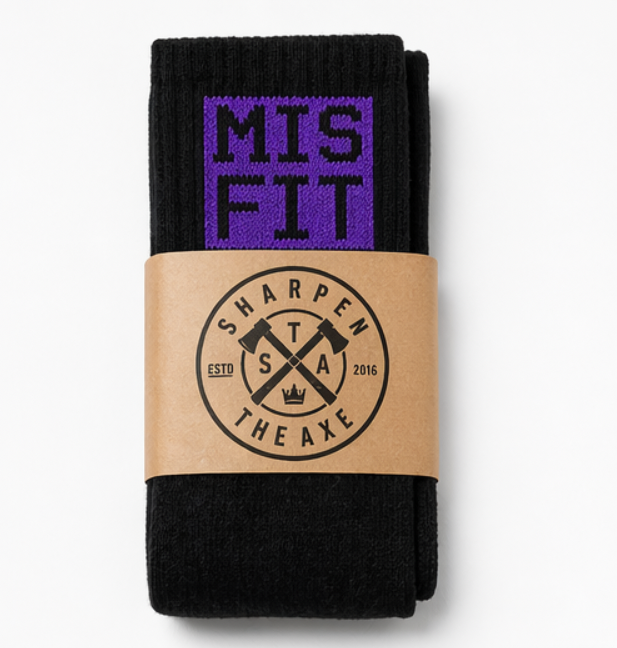 Misfit Logo Socks - Black