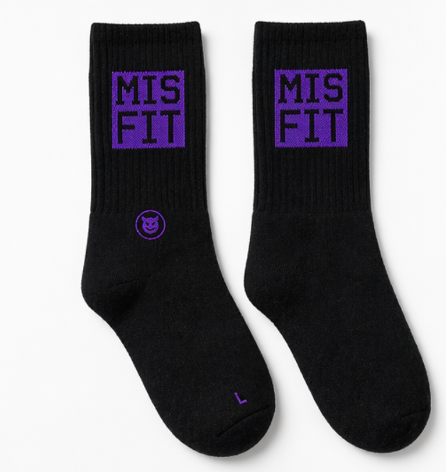 Misfit Logo Socks - Black
