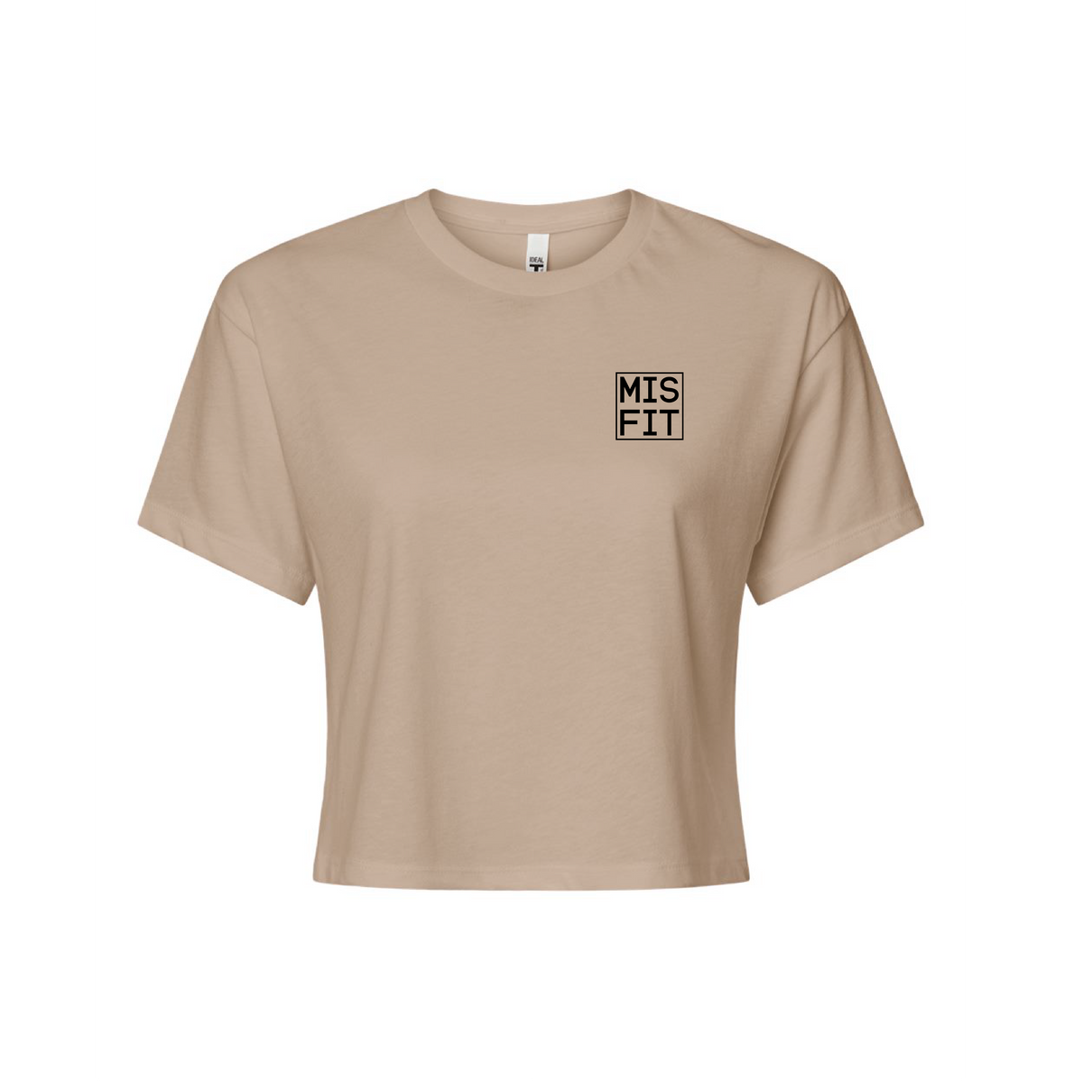 The Work is the Only Way - Tan Cropped Tee
