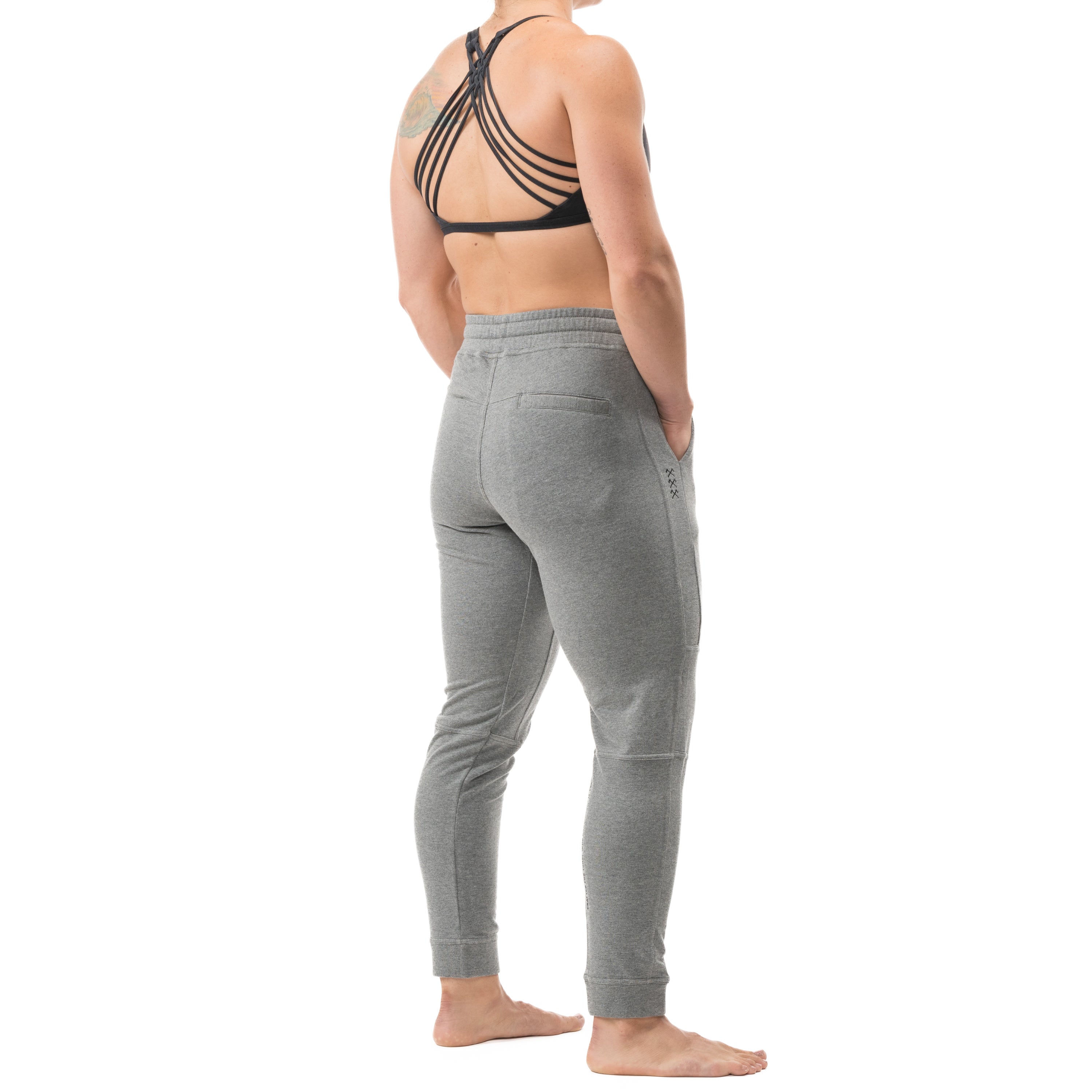 Alo Yoga Women's XS S Revive Pants Jogger Charcoal Gray Pull On Soft Knit  EUC
